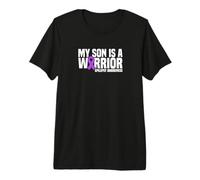 My Son is a Warrior Purple Ribbon Epilepsy Awareness Premium T-Shirt