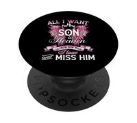 My Son My Angel In Heaven I'm a Proud Mom of a Wonderful Son PopSockets Adhesive PopGrip