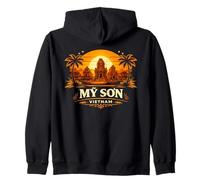 My Son Vietnam Lotus Temple Ruins Ancient Cham Heritage Zip Hoodie