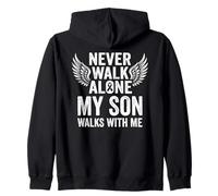 My Son Walks With Me Grieving Parents Zip Hoodie