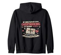 My Songs Playlist Is 90 Percent Overthinking Tape Cassette Zip Hoodie