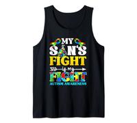 My Son's Fight Is My Fight Autism Awareness Boxing Gloves Tank Top