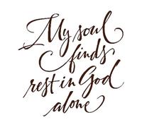 My Soul Finds Rest Only in God Psalm 62:1 Bible Christian Wall Decals Paster Paper 54x54.2cm It Won't Fall Off Coffee