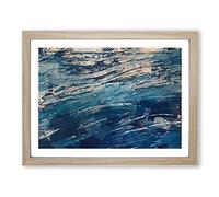 My Soul In Abstract Modern Art Framed Wall Art Print, Ready to Hang Picture for Living Room Bedroom Home Office Décor, Oak A2 (64 x 46 cm)