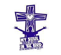 My Soul Makes It's Boast in Lord Fine Carving Stickers 57.6x78.9cm Art Decoration DarkBlue