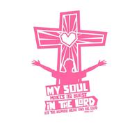 My Soul Makes It's Boast in Lord Wall Decals Paster Paper 57.6x78.9cm Waterproof Pink