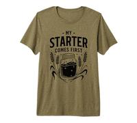 My Sourdough Starter Comes First Funny Baking Bread Baker Premium T-Shirt