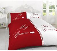 My Space Your Space Hearts Super King Quilt Duvet Cover & 2 x P/case Bedding Set