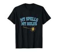 My Spells My Rules Magic Wand Varsity Block Design T-Shirt