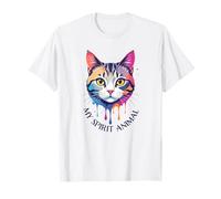 My Spirit Animal Colorful Dripping Paint Cat T-Shirt