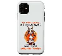 My Spirit Animal Grumpy Goat Slaps Annoying People Fun Case for iPhone 11