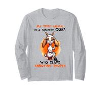 My Spirit Animal Grumpy Goat Slaps Annoying People Fun Long Sleeve T-Shirt