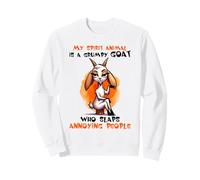 My Spirit Animal Grumpy Goat Slaps Annoying People Fun Sweatshirt