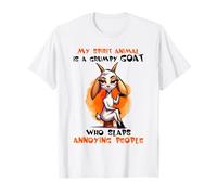 My Spirit Animal Grumpy Goat Slaps Annoying People Fun T-Shirt