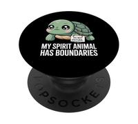 My Spirit Animal Has Boundaries Funny Turtle PopSockets Adhesive PopGrip