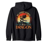 My Spirit Animal is a Dragon Fantasy Creature Zip Hoodie