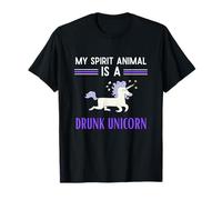 My Spirit Animal Is A Drunk Unicorn Funny Unicorn Lover T-Shirt