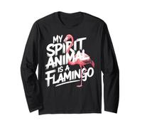 My Spirit Animal Is a Flamingo - Cute & Funny Animal Love Long Sleeve T-Shirt