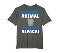 My Spirit Animal is A Grumpy Alpaca! Funny Alpaca T-Shirt, Men's Big and Tall, Asphalt Grey, 3X Tall