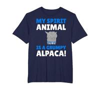 My Spirit Animal is A Grumpy Alpaca! Funny Alpaca T-Shirt, Men's Big and Tall, Navy Blue, 5X Tall