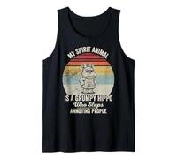 My Spirit Animal is A Grumpy Hippo Who Slaps Tank Top