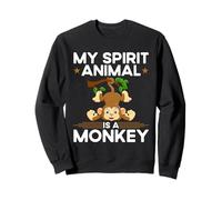 My Spirit Animal Is A Monkey Primates Monkey Lovers Sweatshirt