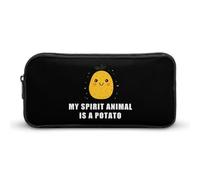 My Spirit Animal is A Potato Simple Pencil Case Big Capacity Pouch Box Travel Makeup Bag