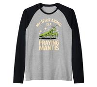 My Spirit Animal is a Praying Mantis Nature Lover Fun Raglan Baseball Tee