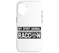 My Spirit Animal Is A Raccoon Funny Raccoon Case for iPhone 16
