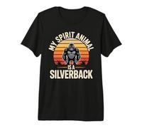 My Spirit Animal is A Silverback Gorilla Strength Power Premium T-Shirt