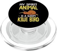 My Spirit Animal Is A Sleepy Kiwi Bird Cute Nature PopSockets PopGrip for MagSafe