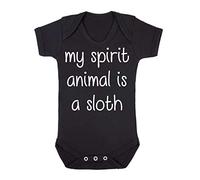 My Spirit Animal is A Sloth Baby Grow Vest, 3-6 Months, Black