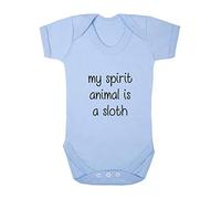 My Spirit Animal is A Sloth Baby Grow Vest, 3-6 Months, Pastel Blue