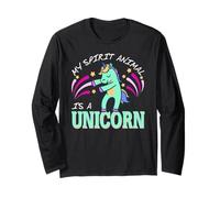 My Spirit Animal is a Unicorn Funny Magical Dabbing Long Sleeve T-Shirt