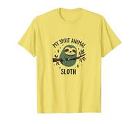 My Spirit Animal Sloth: Cute Lazy Day Nature Lover T-Shirt, Men, Lemon, XXL