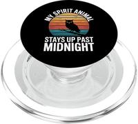 My Spirit Animal Stays Up Past Midnight Owl Owls PopSockets PopGrip for MagSafe