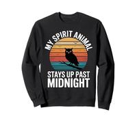 My Spirit Animal Stays Up Past Midnight Owl Owls Sweatshirt