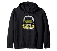 My Spirit Animal Yellow Cheek Jewellery Turtle Zip Hoodie