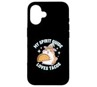 My Spirit Guide Loves Tacos Witch Hat Hamster Case for iPhone 16
