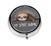 My sprirt Animal This Small, Round, Three-Compartment Travel Pill Box is Perfect for Storing Daily medications, Vitamins, and on-The-go.
