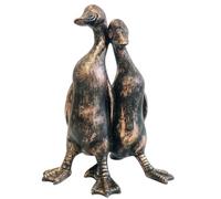My Square Mile Bronze Duck Garden Ornament Outdoor Sculpture Small 10cm | Small rustic outdoor statues & sculptures, weather-resistant patio & yard duck ornaments with a vintage bronze effect