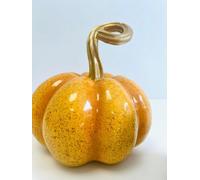 My Square Mile Decorative Ceramic Pumpkins, Indoor/outdoor Autumn Display Set, Halloween Mantle Ornaments (Orange (20Cm))