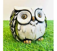 My Square Mile Garden Owl Ornaments Outdoor Planter Pot For Seeds And Flowers Round Barn Gift