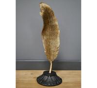 My Square Mile Golden Quill Feather Office Desk Bookshelf Ornament, Height 32Cm