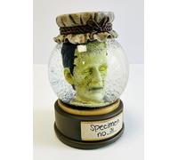 My Square Mile Halloween Specimen Frankenstein Globe Decoration, Black Gitter Glass, Gothic Laboratory Style,