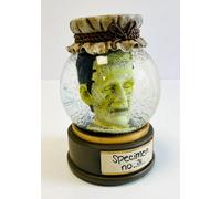 My Square Mile Halloween Specimen Frankenstein Globe Decoration, Black Gitter Glass, Gothic Laboratory Style,