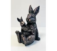 My Square Mile Hare Rabbit Baby Garden Ornament, Bronze Finish, 26cm Height