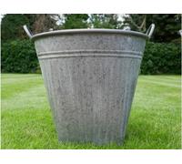 My Square Mile Large Round Galvanised Metal Bucket