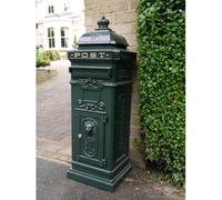 My Square Mile Post Box/mail Box Freestanding Cast Aluminium Letter Box (Green)