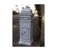 My Square Mile Post Box/mail Box Freestanding Cast Aluminium Letter Box (White)